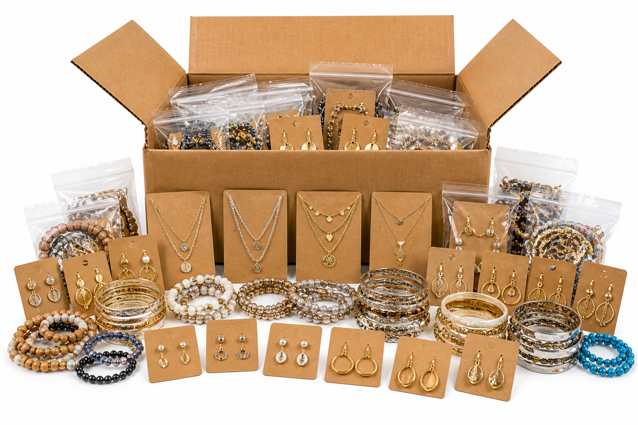 Fashion Jewelry Liquidation Case Pack – 120 Pieces (Necklaces, Rings, Bracelets, Earrings)