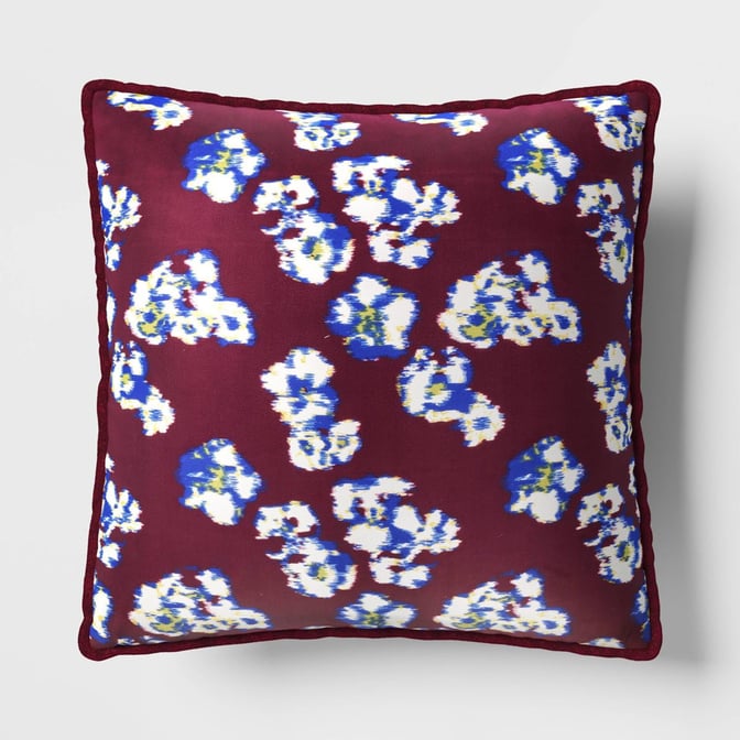 Square Floral Pillow Berry CASE PACK 4/PCS - Threshold